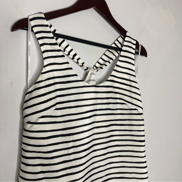 J. Crew Size 2 NEW! Y-Strap Twist Back Sleeveless Stripe Dress Sundress - Picture 4 of 10